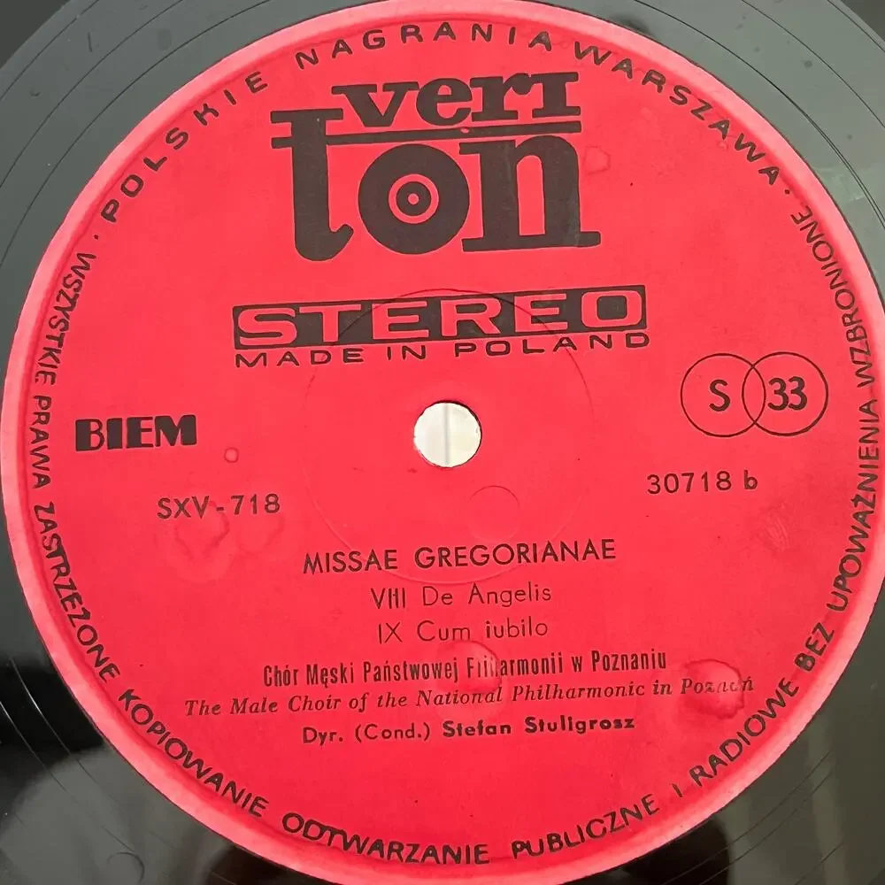 Missae Gregorianae Vinyl LP Veriton SXV-718 Poland - Picture 5 of 7